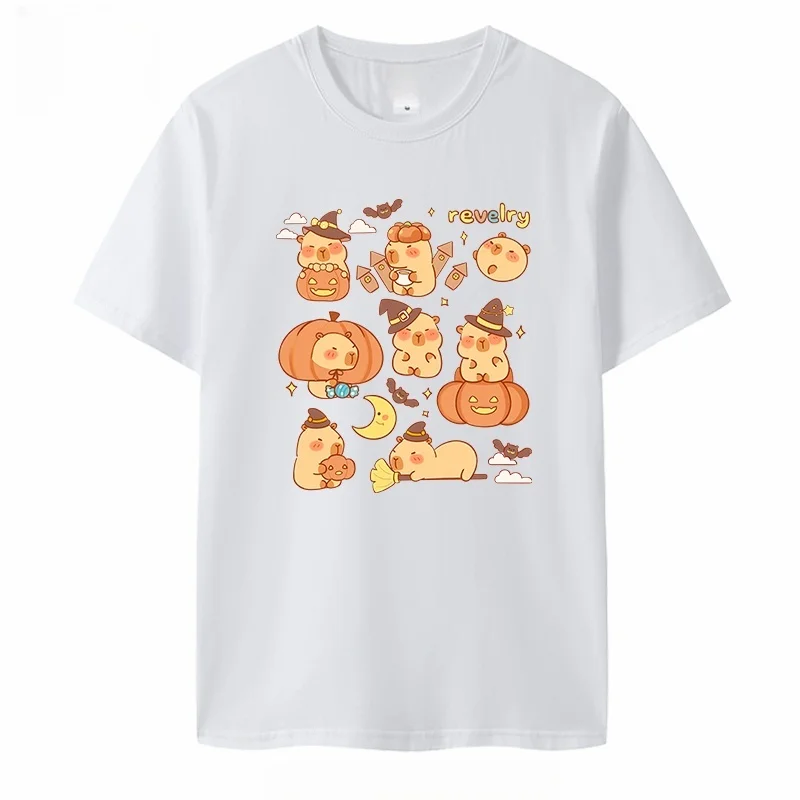 

Cute Capybara Halloween Capybara short-sleeved Capybara Capybara children's T-shirt summer boys and girls T-shirt