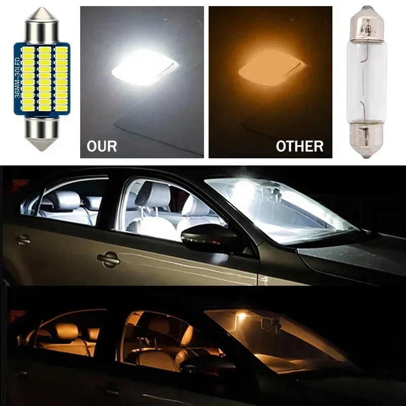 21Pcs LED Bulb For Audi A4/B6 S4/B6 2002 2003 2004 Map/Dome Rear Vanity Mirror Trunk Footwell Door Light Interior Light Kit