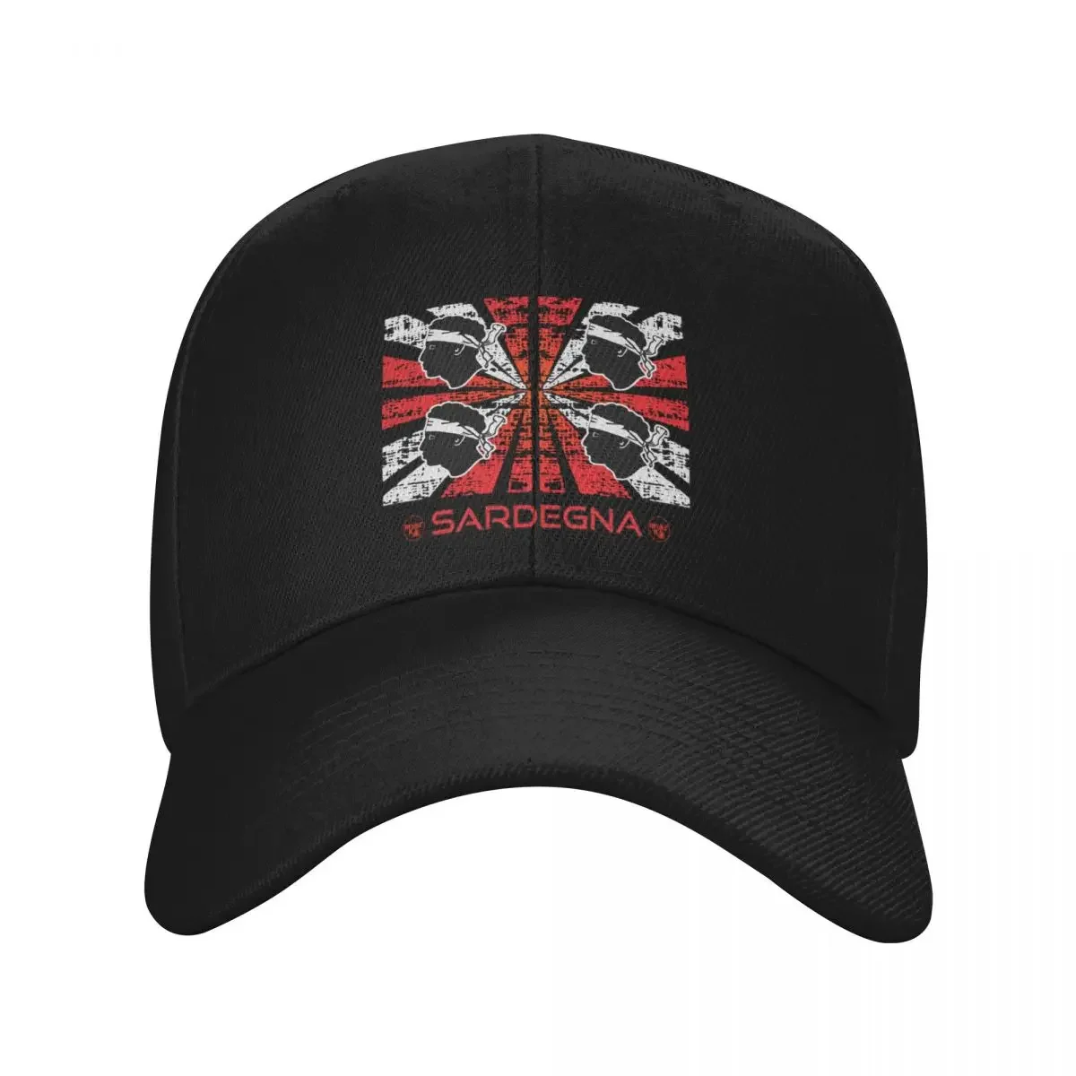 Sardegna - Sardinia - Sardinia flag - Bandiera Sarda 4 Mori Raggedy Baseball Cap Beach Bag fashionable Hats Woman Men's