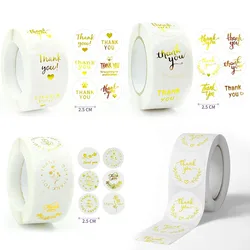50-500 2.5cmGift Sealing Thank You Stickers Christmas Design Scrapbooking Festival Birthday Party Food Decorations Labels