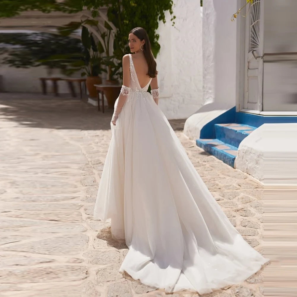 2025 Fascinating A-Line Wedding Dresses Sweetheart Collar Sleeveless Bridal Gowns Without Gloves Vestidos Para Mujer Customized