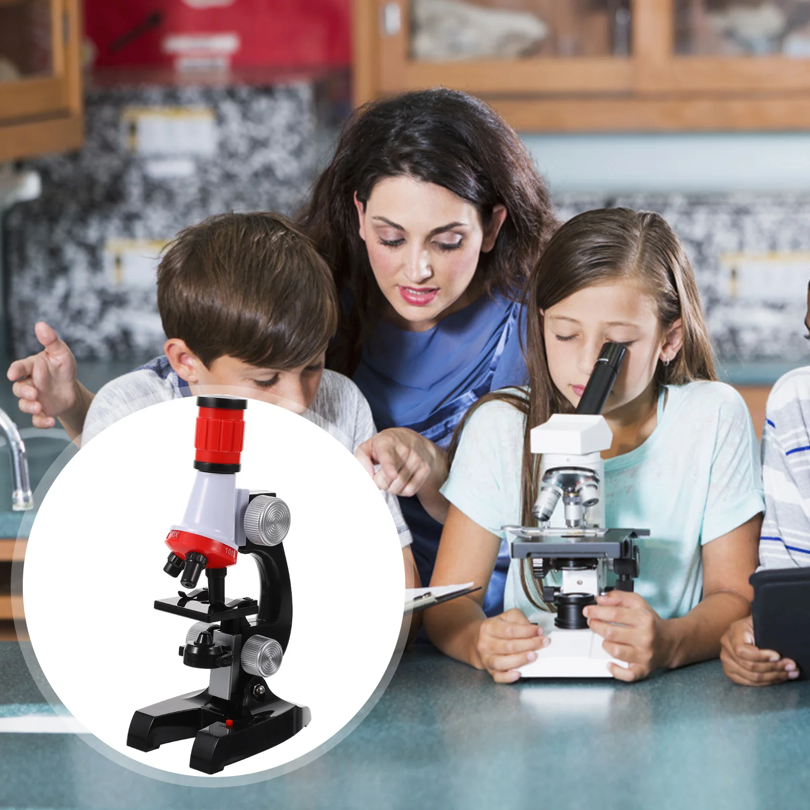 1 set educativo per bambini microscopio biologico in plastica strumento di apprendimento scientifico giocattolo educativo precoce biologico