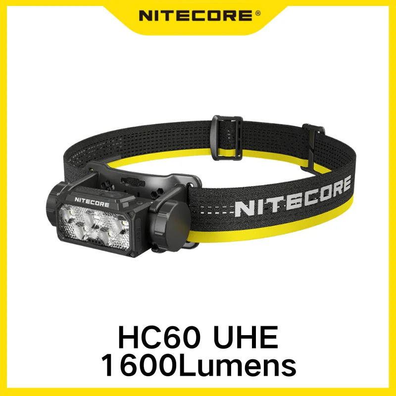 NITECORE HC60 UHE Camping Headlamp USB-C Rechargeable 1600Lumens Waterproof Lightweight Bulit-in 4000mAh Battery