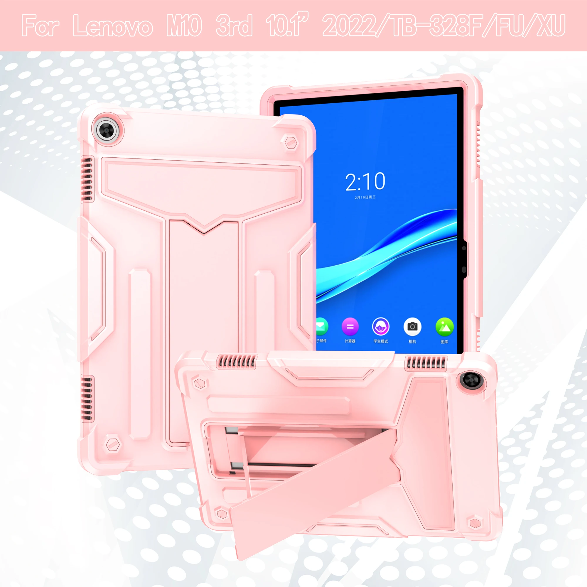 Colorful Hybrid Case for Lenovo Tab M10 Gen3 10.1 inch TB-328FU TB-328XU Shockproof Built-in Functional Kickstand Cover Funda