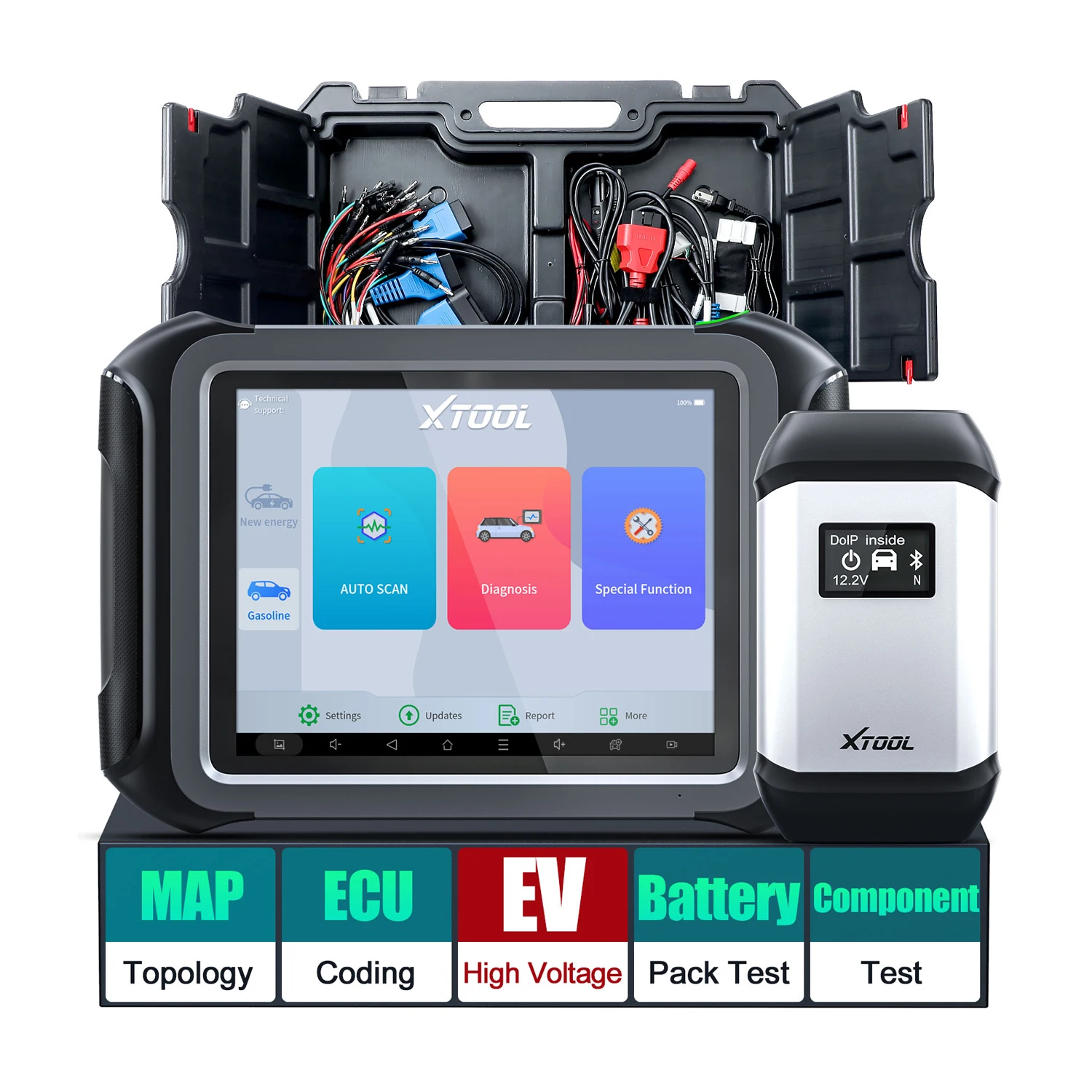 D9EV New Energy Vehicles Diagnostic Tool For Tesla/BYD Car Diagnostic Tool Battery Test Bi-Directional Cars Scanner