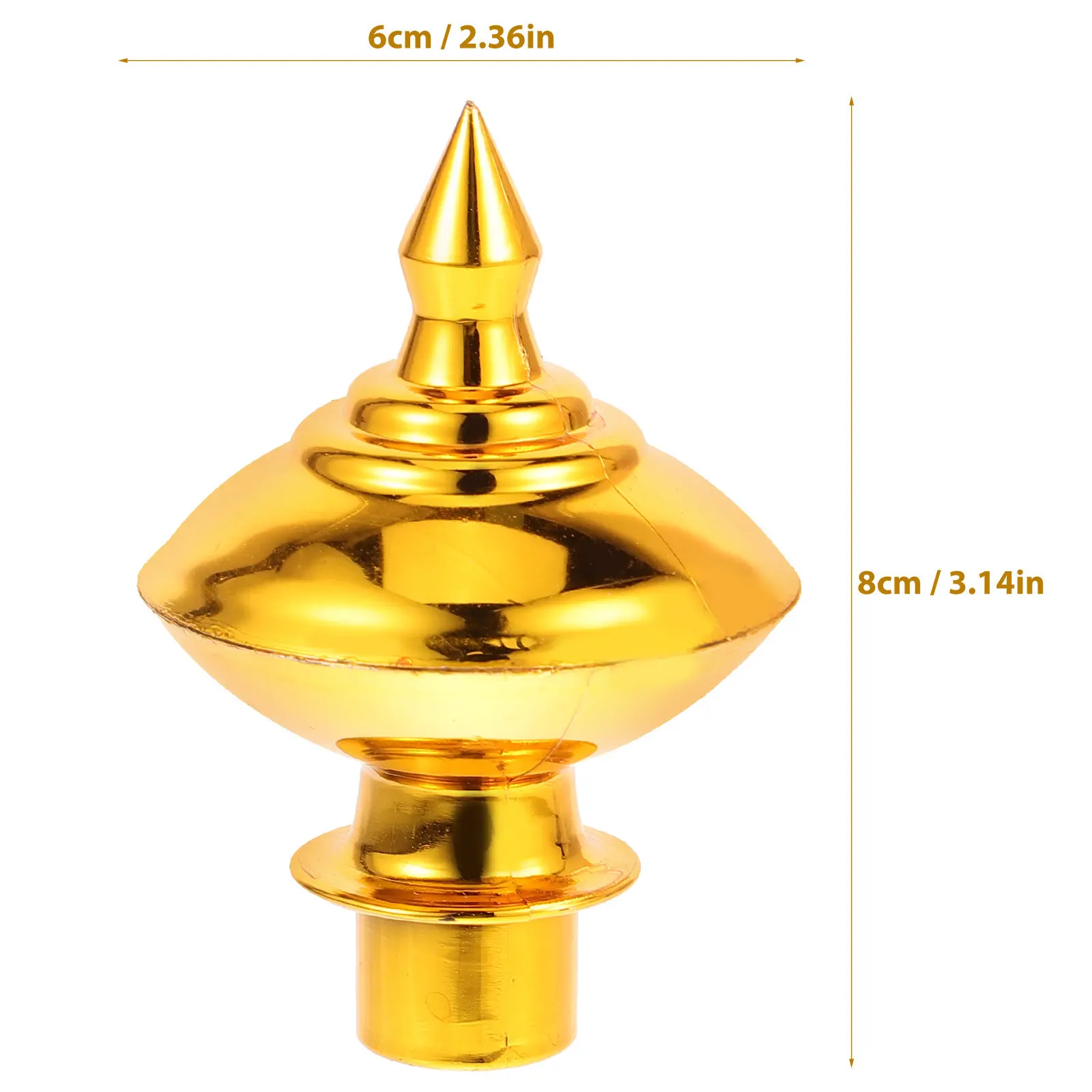 10pcs Plastic Flag Pole Topper Ball Finial Ornament for Outdoor Flag Poles, Camping, National Holiday Decoration