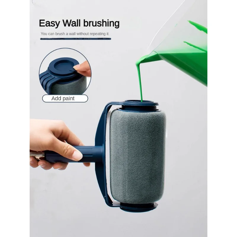 1pc Self-priming Large Drum Brush, Wall Painting Brush, Latex Paint Wall Brush, Painting Accessories