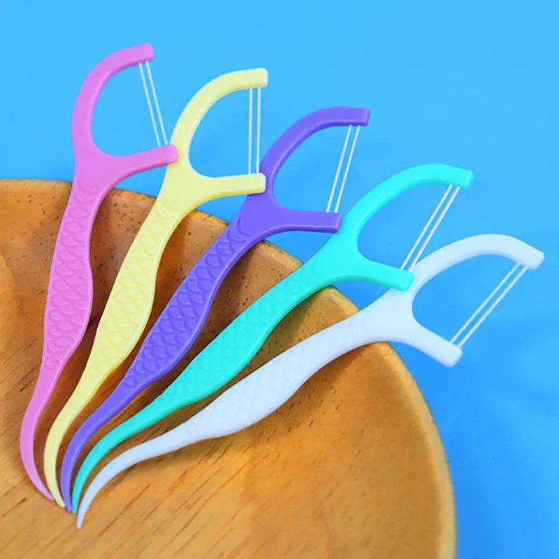 Portable Automatic Dental Floss Storage Box Floss Picks Dispenser Toothpicks Double-line Teeth Cleaning Oral Care Tool