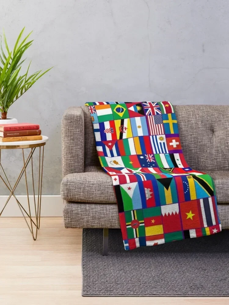 Flags of the world Throw Blanket Furry Sofa Furrys Sofa Quilt Blankets