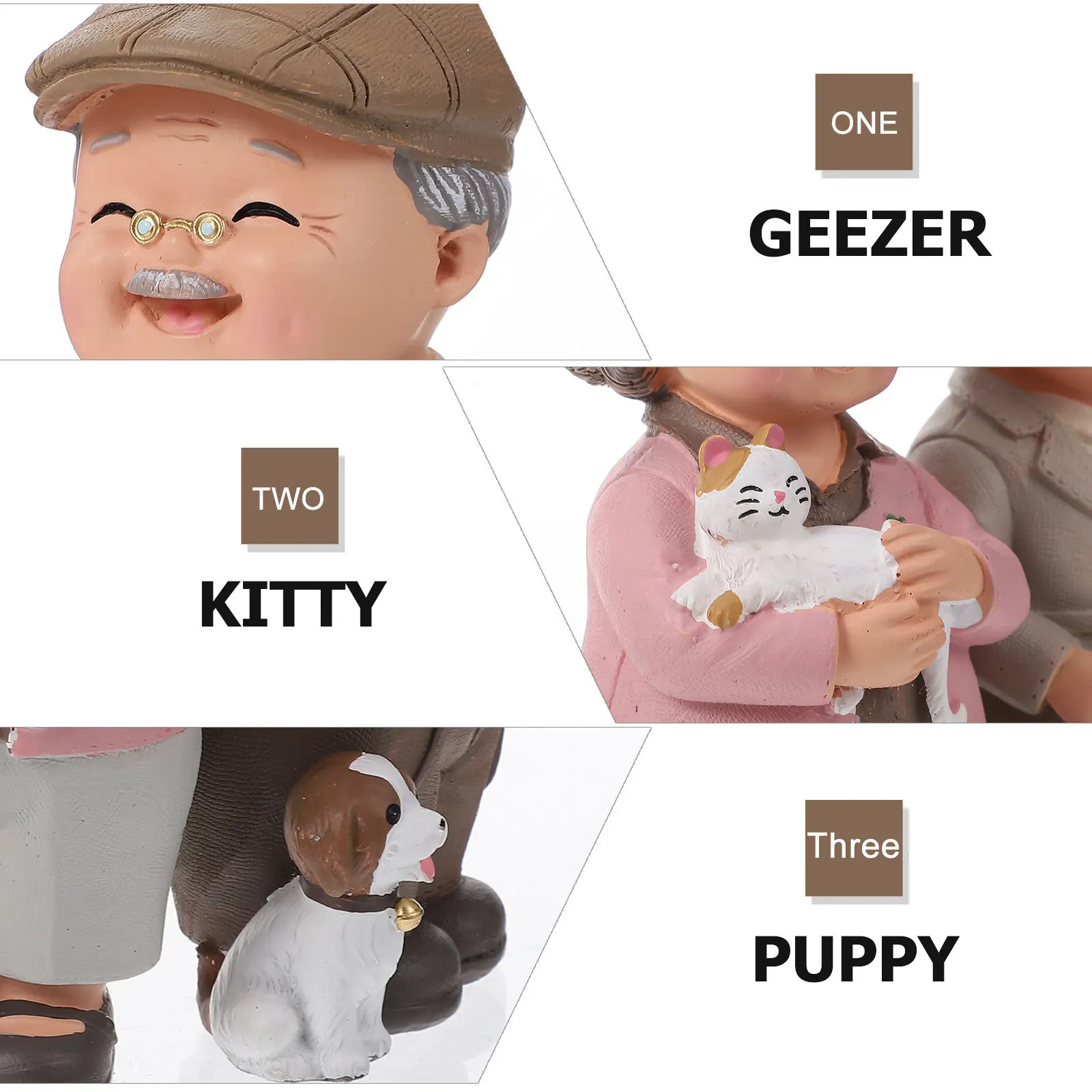 

1Set Elderly Couple Resin Statue High Quality Romantic Couple Home Decoration Wedding Anniversary Anniversary Wedding Statues
