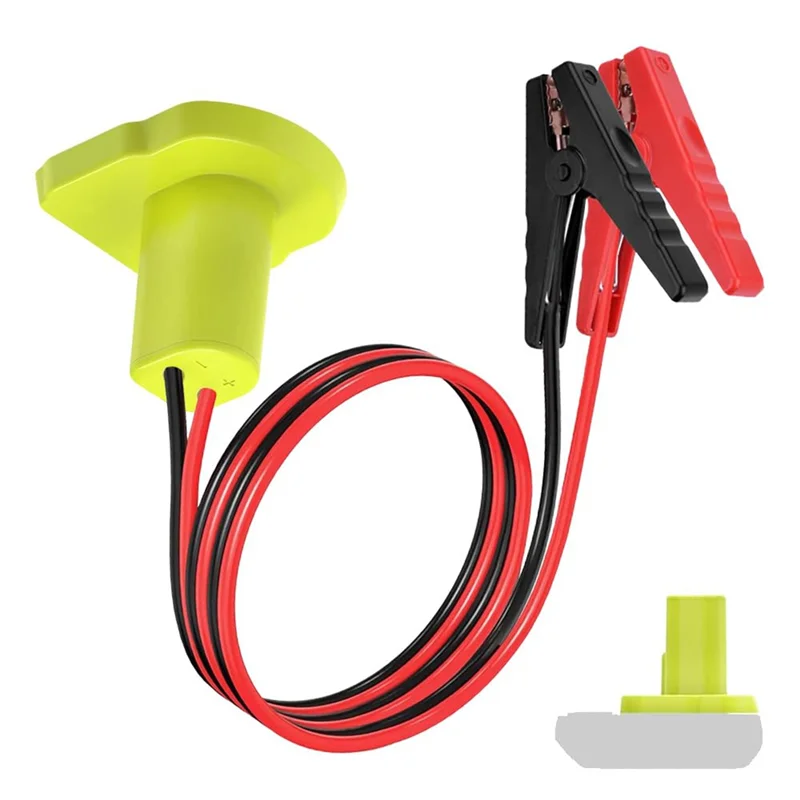 

【24H SALE】Portable Battery Jump Starter 8AWG 2FT Cables Adapter For Ryobi 18V Battery Automotive Booster Power For Car Jump