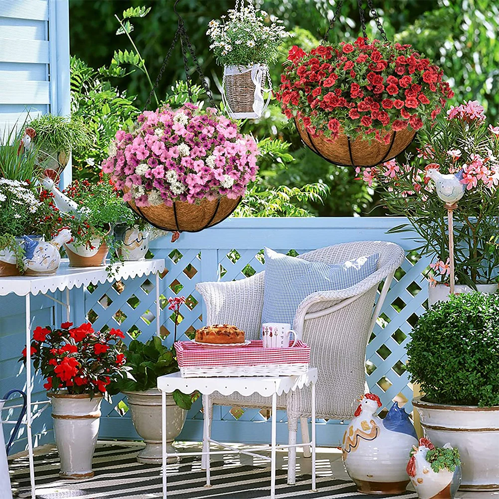 Natural Hanging Basket Liner Wall Decoration Coconut Fiber Flower Planter Breathable Multifunctional for Garden Balcony Supplies
