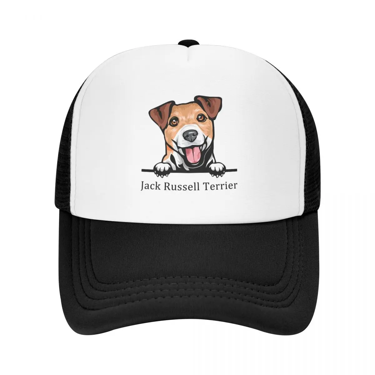 

Classic Peeking Dog Jack Russell Terrier Trucker Hat Men Women Custom Adjustable Unisex Pet Animal Baseball Cap Hip Hop