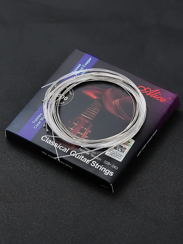 Alice Classical Guitar Strings AJ500 Composite Nylon Core Silver-plated Copper Alloy Windings Guitar Accessories