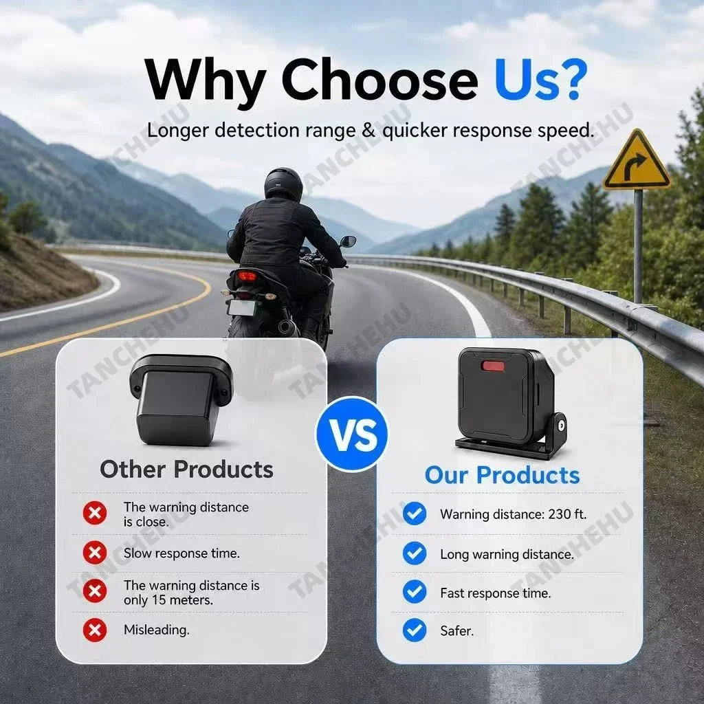 Motorcycle Safety Kit 77GHz Millimeter-Wave Radar Blind Spot Monitoring Function for YAMAHA Full Series Models