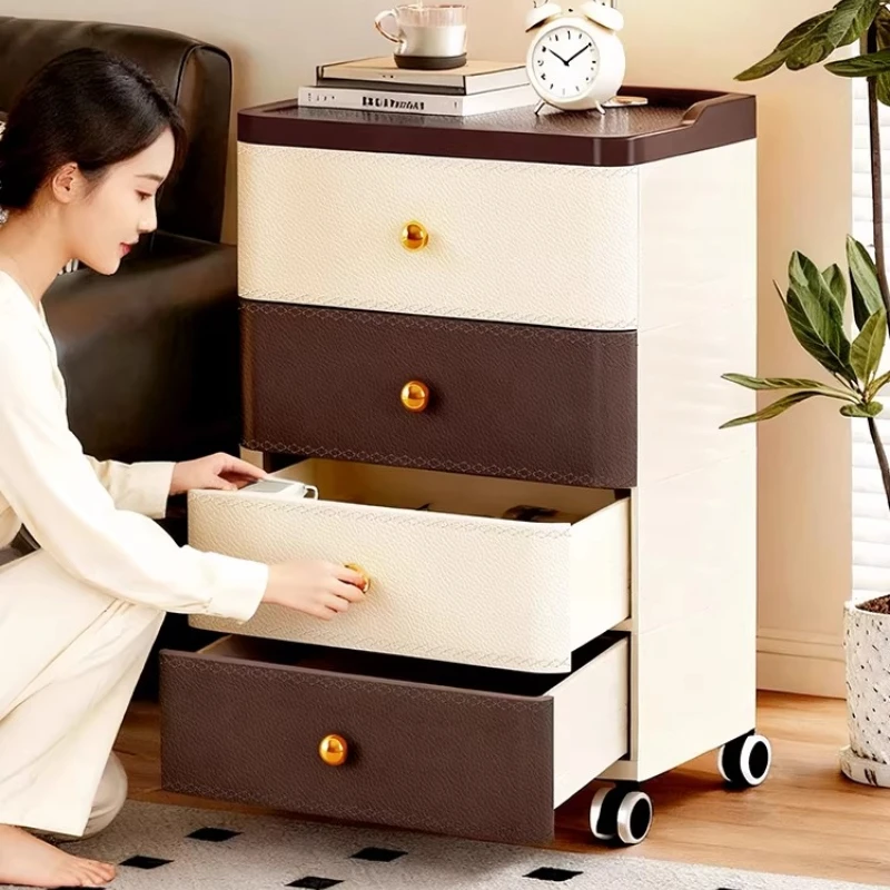 

Drawers Storage Bedside Table Bedroom Nordic Mid Century Modern Unique Bedside Table Organizer Simple Muebles Home Furniture