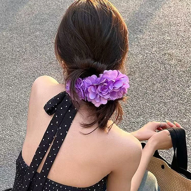 Clip verticale alla moda con clip a banana rosa rossa, grande clip per capelli, copricapo per donne e ragazze, accessori per capelli dolci e versatili