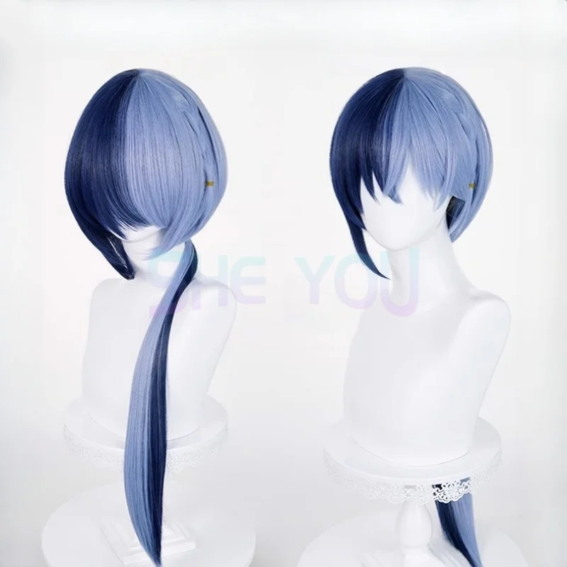 Aoyagi Touya สีฟ้าสีม่วงผสมคอสเพลย์วิกผมโครงการ SEKAI สีสัน STAGE! Aoyagi Toya คอสเพลย์สังเคราะห์ทนความร้อน