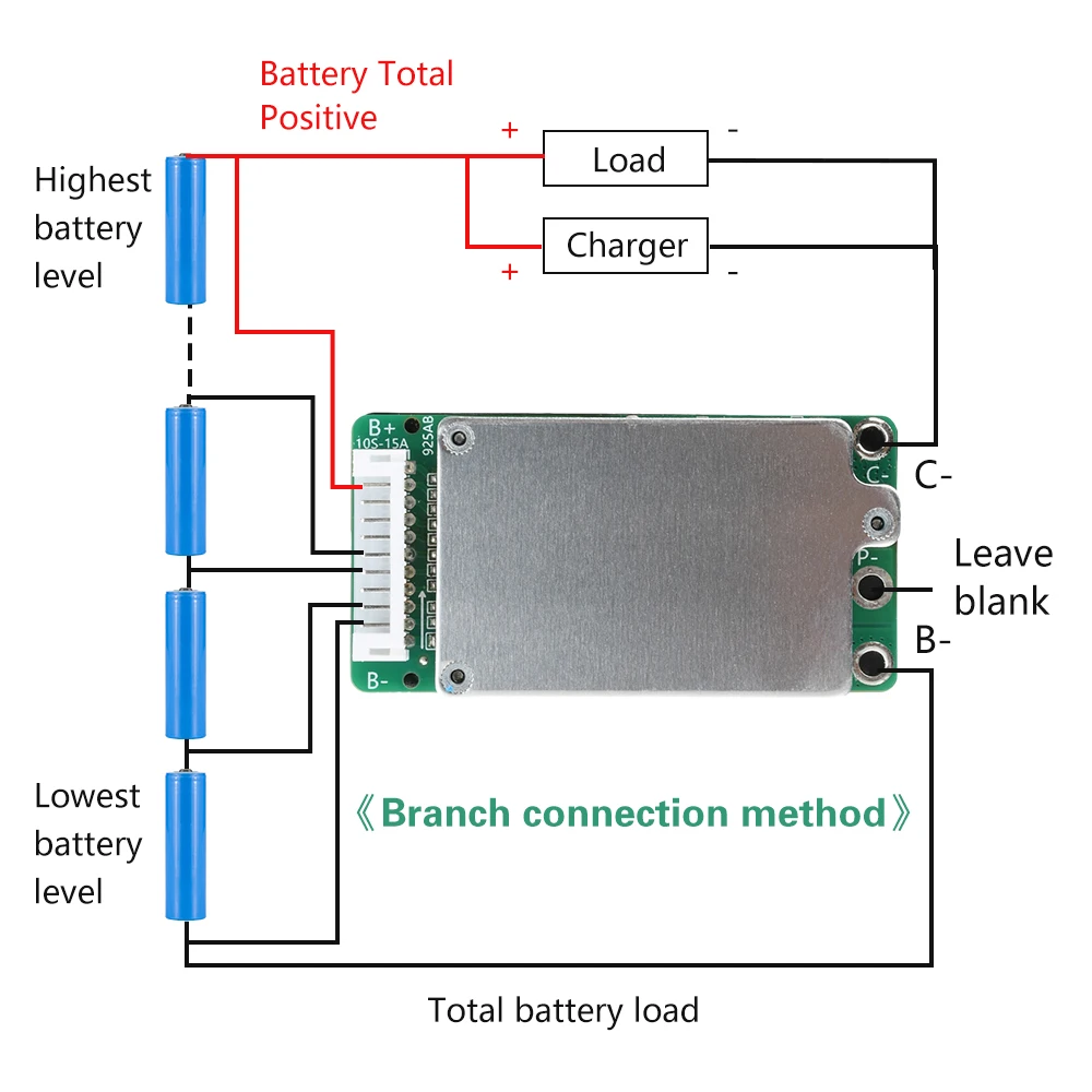 10S 18650 Lithium-Batterie-Schutzplatine 36V 15A BMS Mehrschichtiger Schutz Gleicher/Geteilter Anschluss für Hochleistungsgeräte – Detail 12