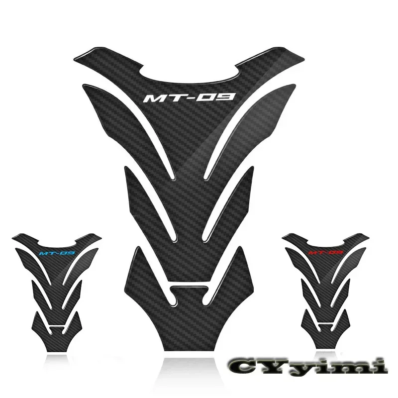 Motorcycle Fuel Tank Pad 3D Carbon Fiber Protective Stickers for MT09 MT-09 Mt09