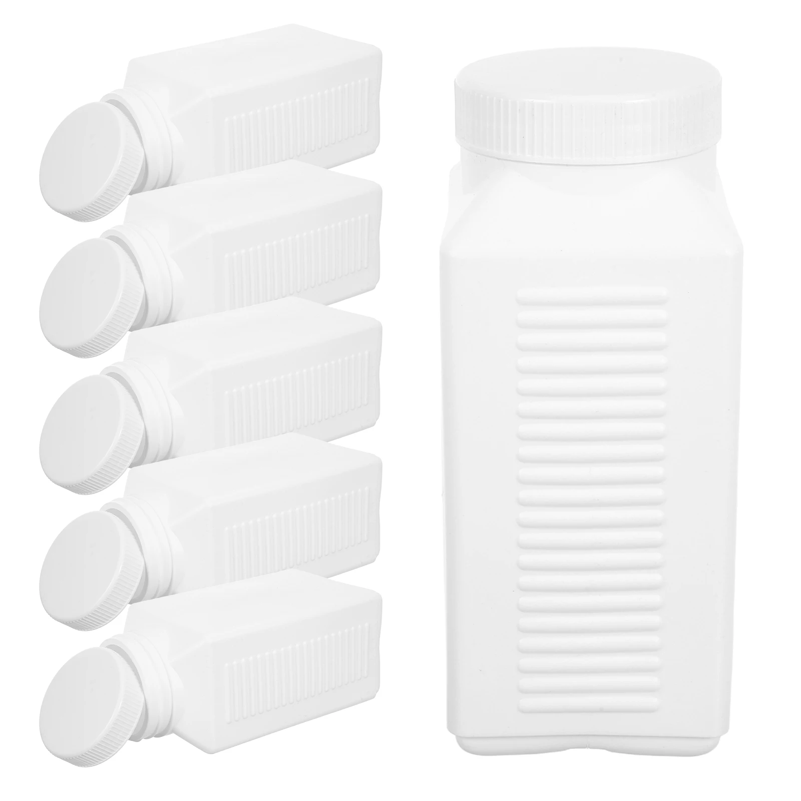 

6 Pcs Laboratory Reagent Bottle Chemical Container with Cover Hdpe Liquid Sample