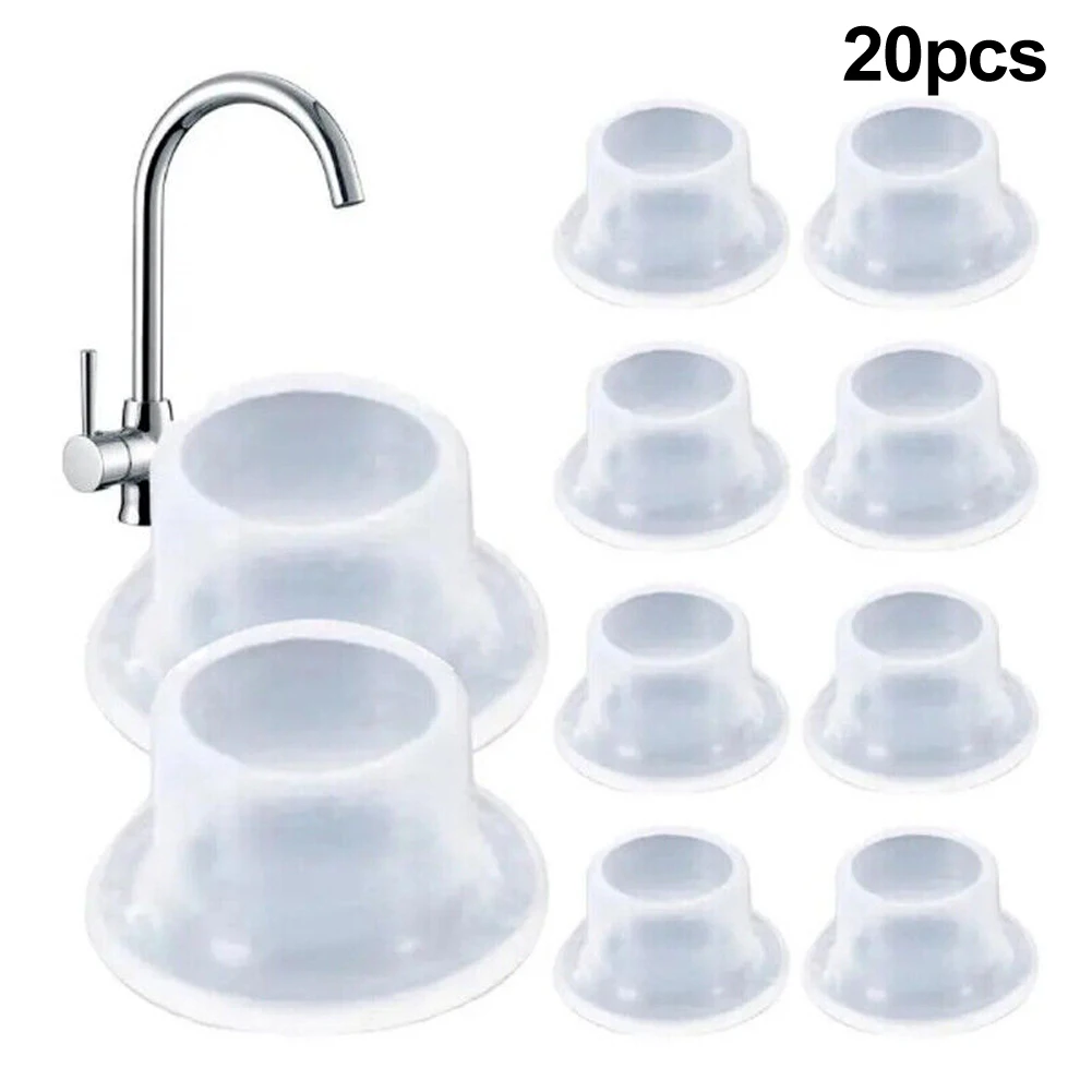 Bancs Joint Silicone Plug, Triangle Valve Tap Plug, Raccords Anti-Fuite, Structure, 4 Points, 20 Pcs