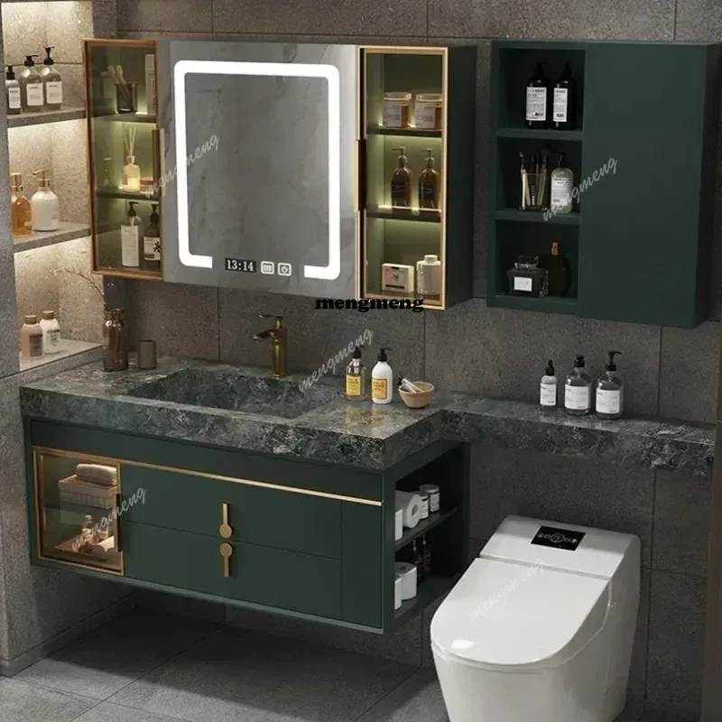 

Designers Nordic Smart Bathroom Cabinet Combo Vanity Multifunction Wall-mounted Bathroom Mirror Shelves Home Furniture Bano