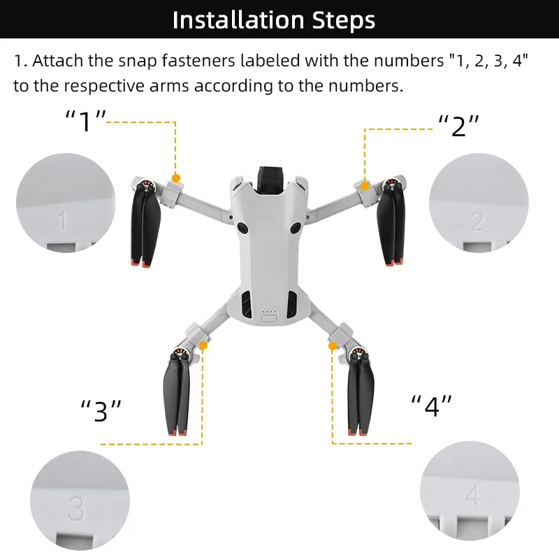 Landing Gear for DJI Mini 4 Pro Extension Support Legs Stand Prevent PTZ Camera Hit for DJI Mini 4 Pro Drone Accessories