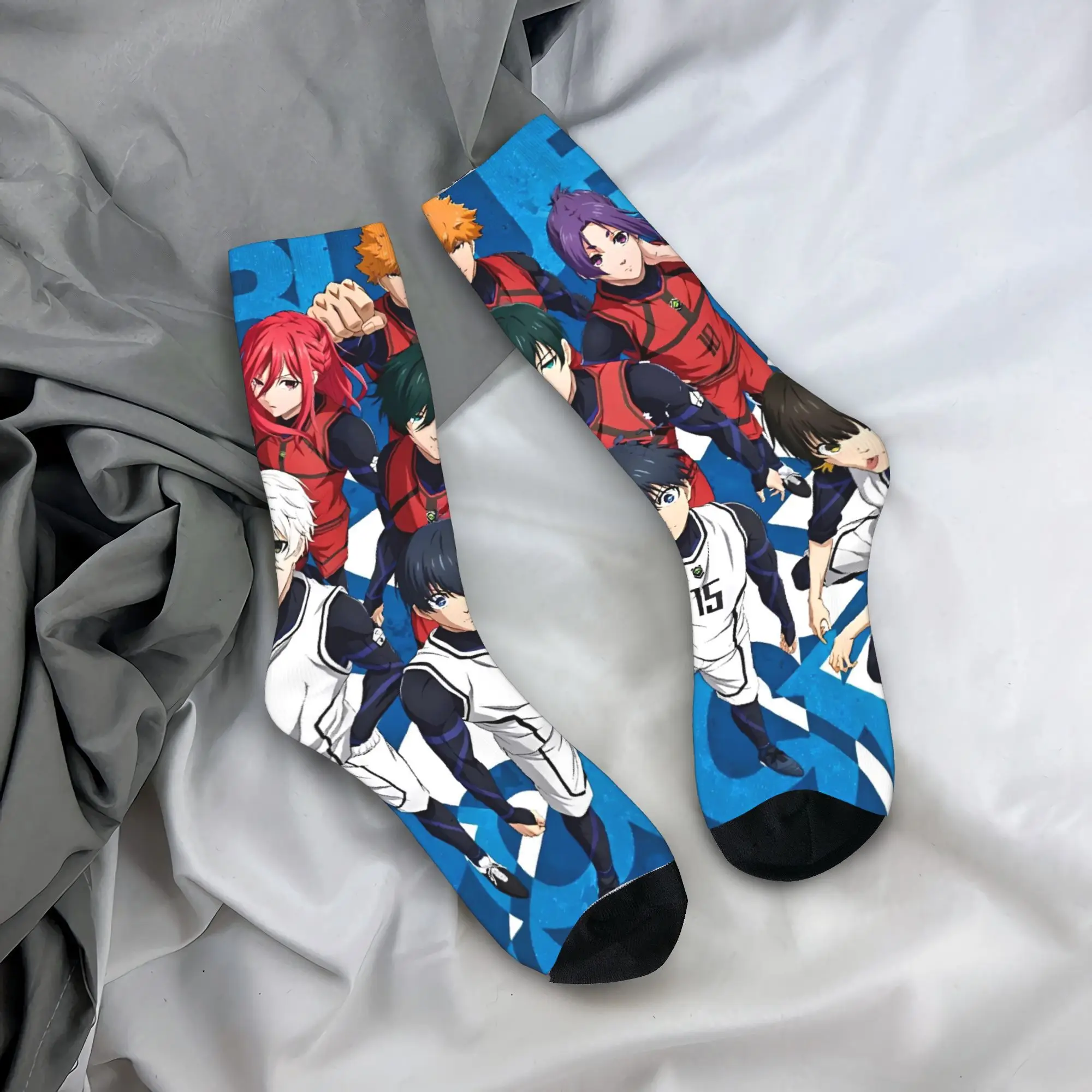 

Blue Locks Socks Non Slip Stockings Adults Men Comfortable Running Sports Socks Autumn Elegant Graphic Socks