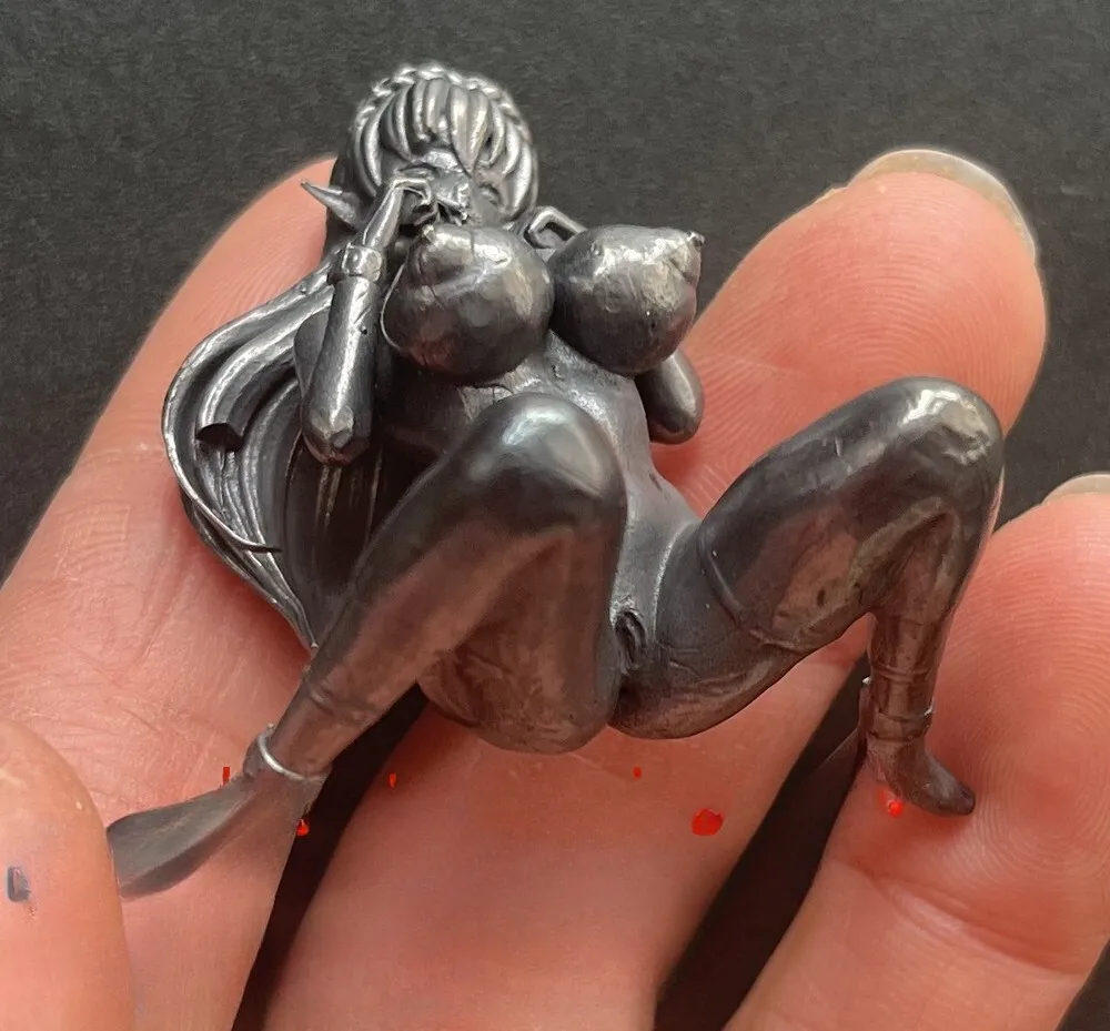 china bronze Princess Girl Statue Art mini Model Artwork Collection Home
