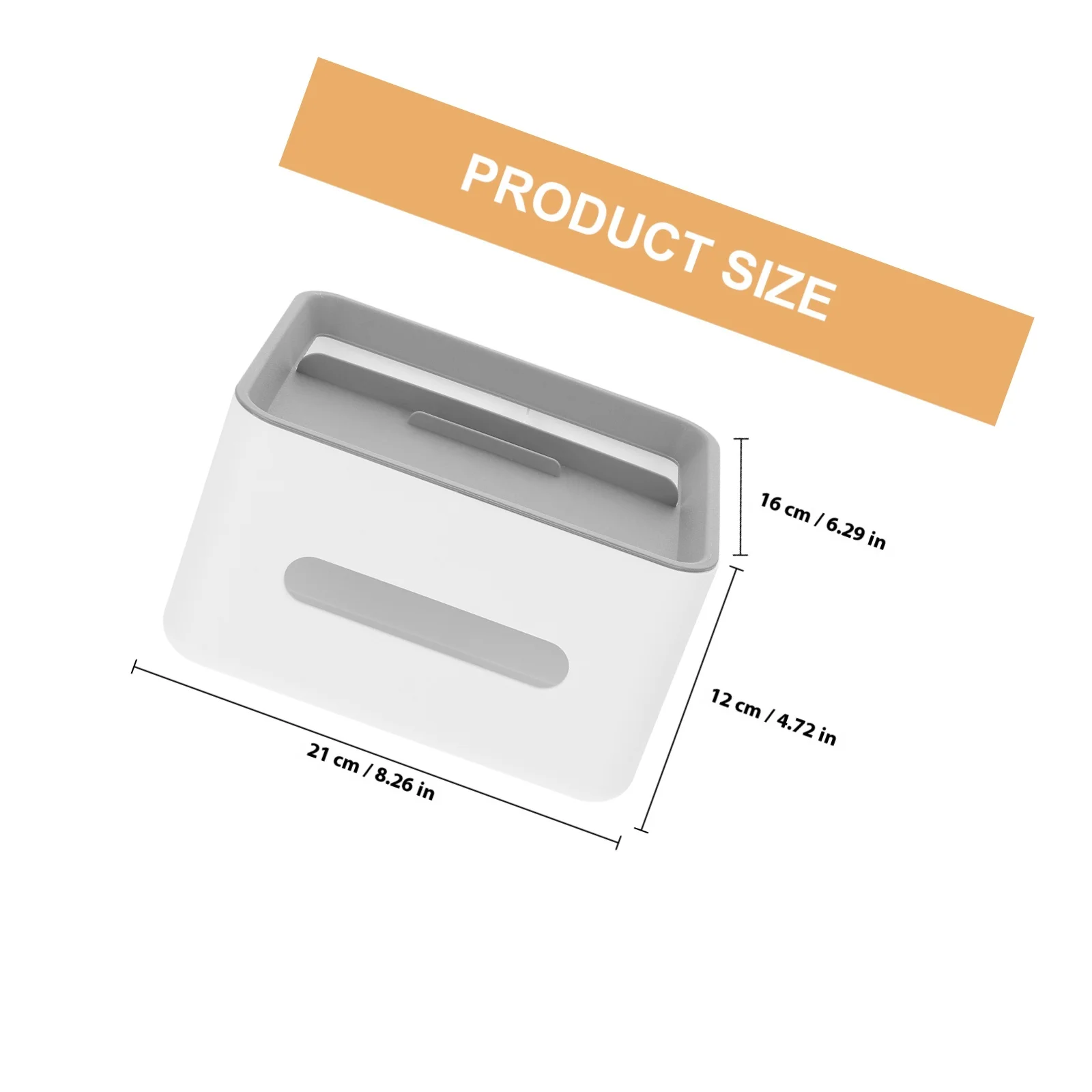 2Pcs Tissue Box Storage Organizer PP Desktop Napkin Case Multi-Grid Remote Controller Holder Phone Stand Household Office Car