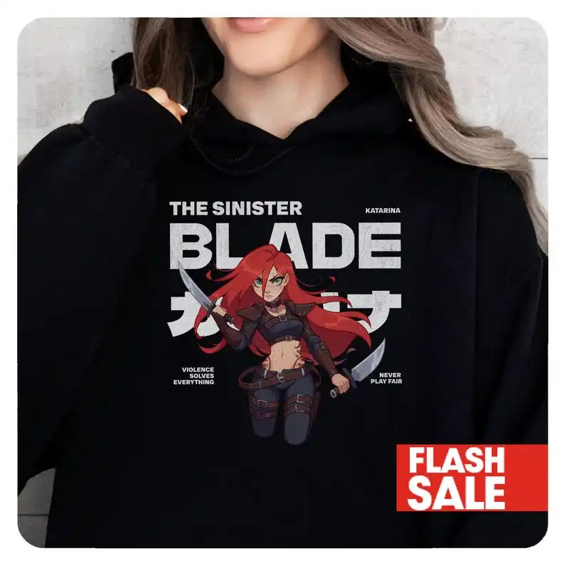 hoodies Katarina Gaming Hooded Sweatshirt Gamer Gift Unisex Hooded Sweatshirt Gamer