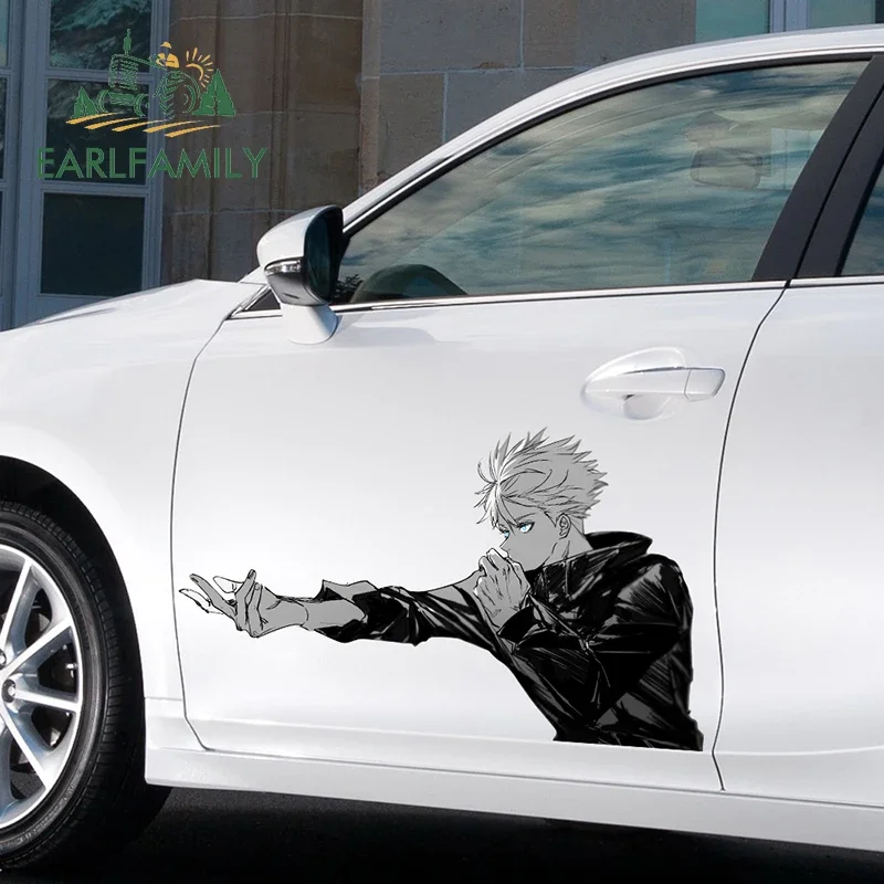 

EARLFAMILY 43cm x 25.5cm for Jujutsu Kaisen Car Stickers Fashionable Simple Decals Scratch-Proof Refrigerator Motorcycle Decor