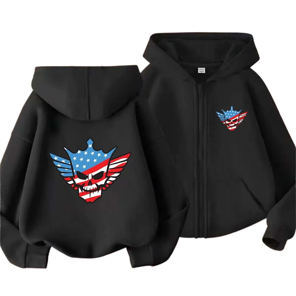 Cody Kids WWE estampado primavera otoño cremallera sudaderas con capucha 2-13 años niños niñas Casual moda trajes ropa superior