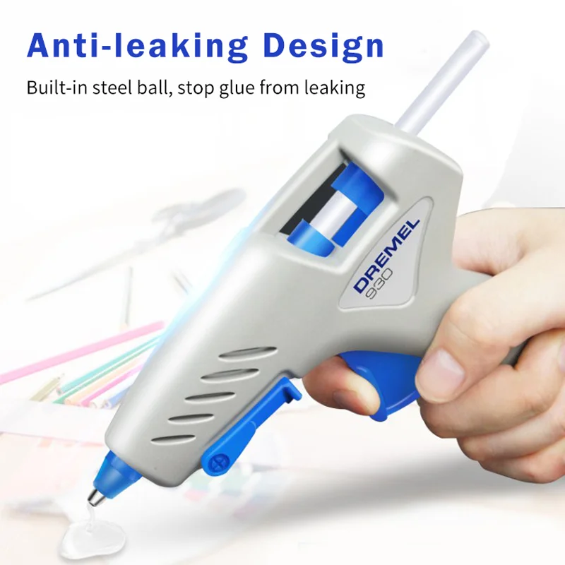 Dremel 930 Hot Glue Gun with 7mm Glue-stick Hot Melt Adhesive Gun 2 Gears Professional Electric Repairing Tool Home DIY 110-220V