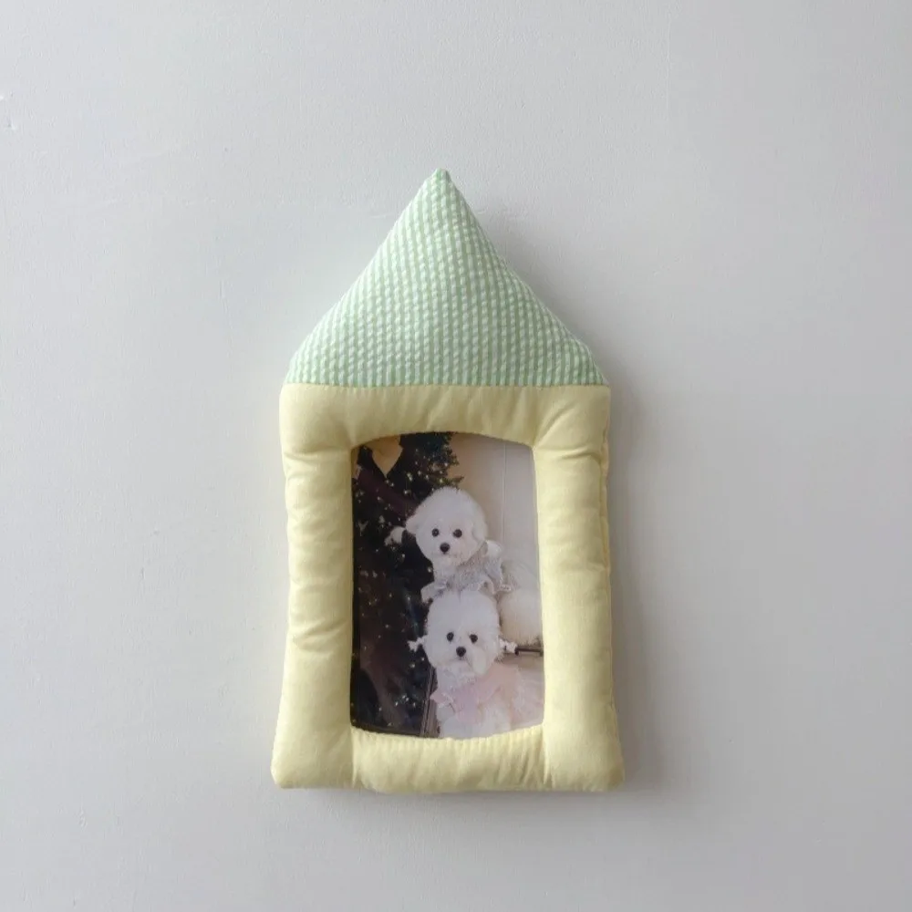 Wall Hanging House Shape Photo Frame Cute soft Cotton Picture Frame Creative Cloth Picture Frame Ornaments Children Room Decor