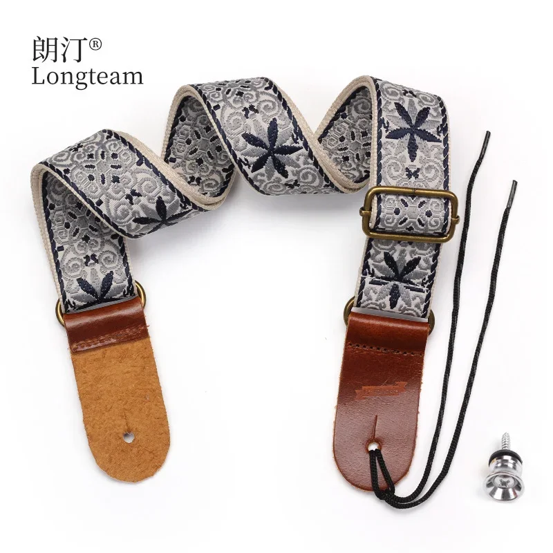 Embroidery Ukulele Shoulder Strap, Ethnic Style Ukulele Shoulder Strap, Jacquard Piano Strap