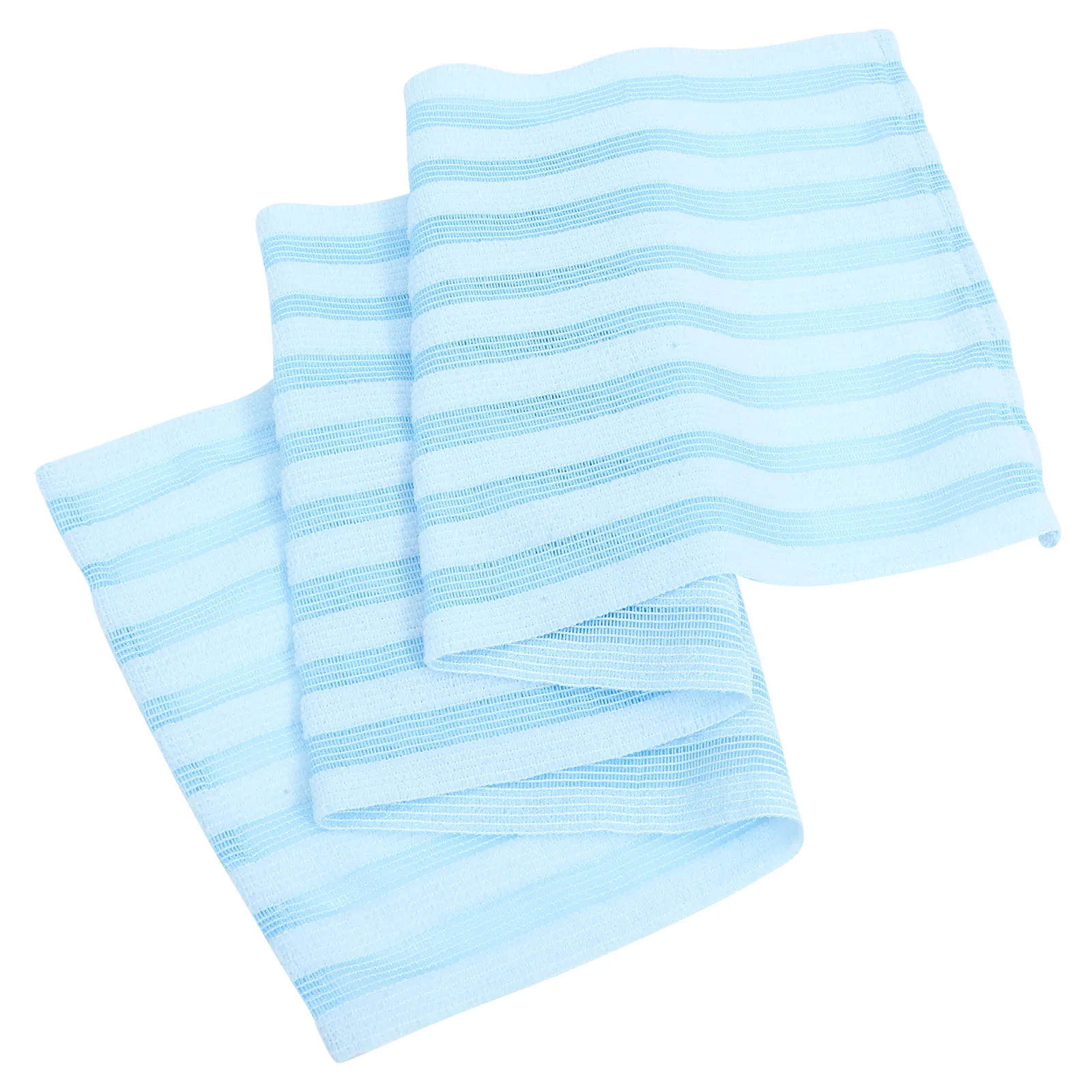 

2Pcs Bath Towels Shower Body Exfoliating Polyester Scrubber Loofah Back Washer Easy Wash Striped Design