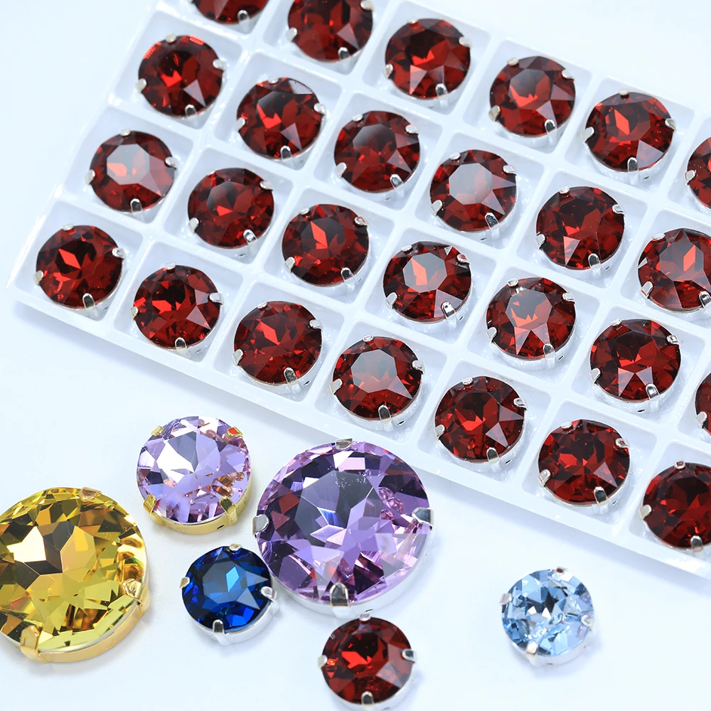 27mm Große GemFlower Krallen-Strasssteine zum Aufnähen, Kristall-Strass mit Silber- oder Goldbasis für Brautkleider, Kostüme, Schuhe, Großhandel – Detail 7