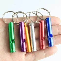 Mały wielofunkcyjny aluminiowy gwizdek ratunkowy Brelok do kluczy Camping Hiking Outdoor Tool Gwizdek treningowy