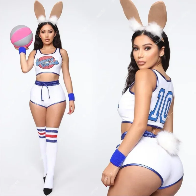Rabbit Bunny Jam Costumes Space Lola Bunny Rabbit Cosplay Costume Women Girls Halloween Party Clothes Carnival suit
