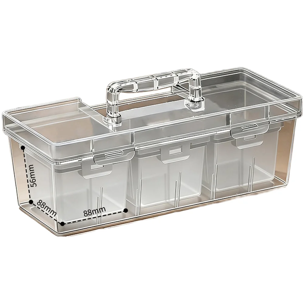 1pc Compartment Tool Parts Box Transparent Plastic Tool Storage Box With Removable Dividers For Screws Electronic Component