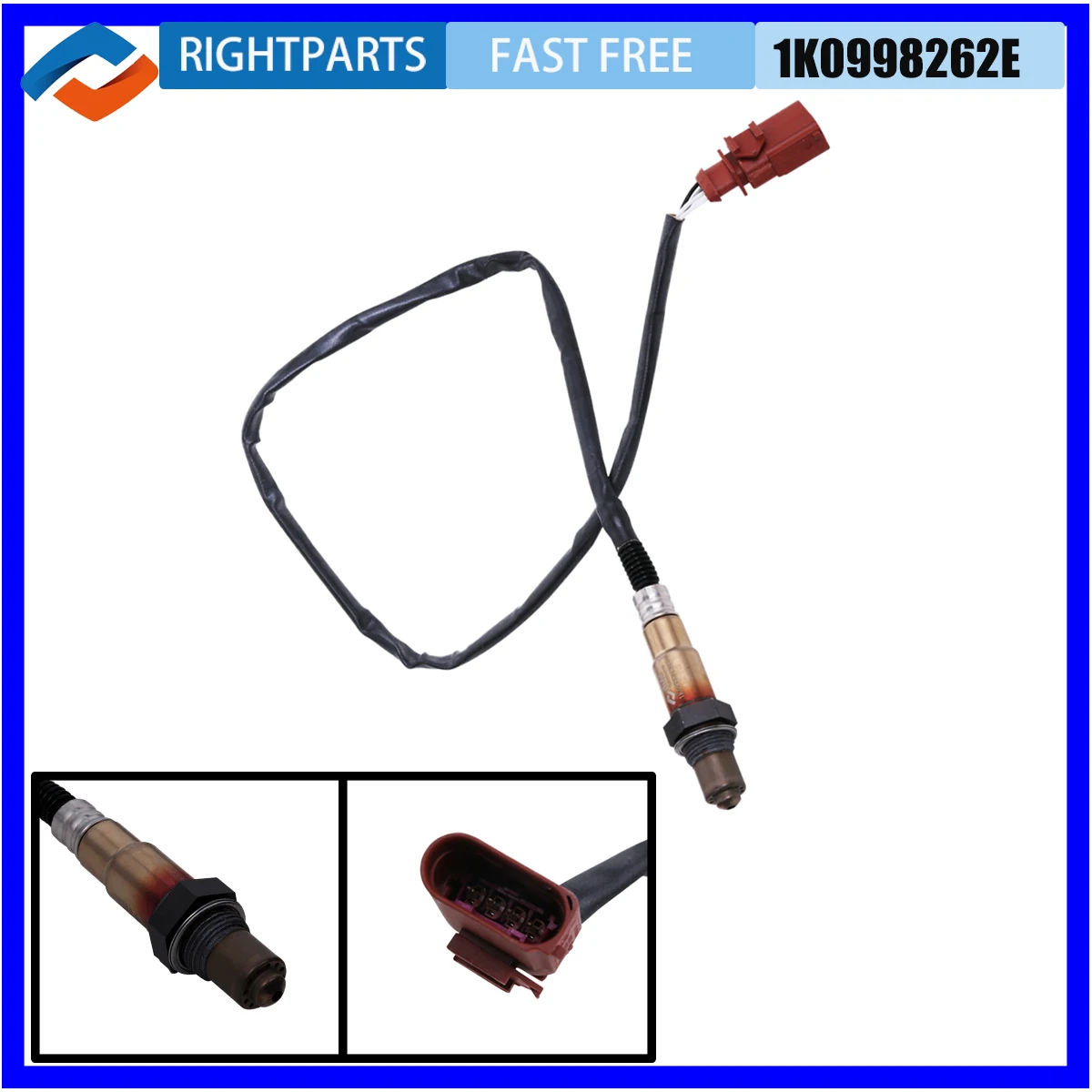 RIGHTPARTS 1K0998262E Rear Lambda Oxygen Sensor For VW Jetta 2.0T  Tiguan CC Beetle AUDI A3 A4 A6 Car Tool 06F906265 0258006986