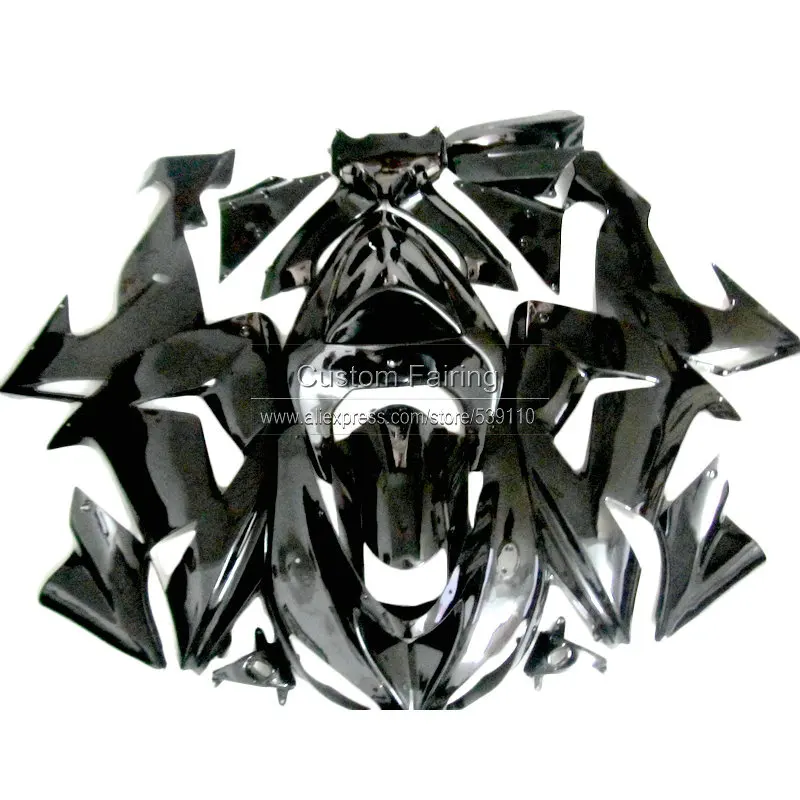 

New ABS plastic Fairings for Kawasaki ZX 10R 2006 07 2007 06 Ninja zx10r glossy black fairing kit TP57