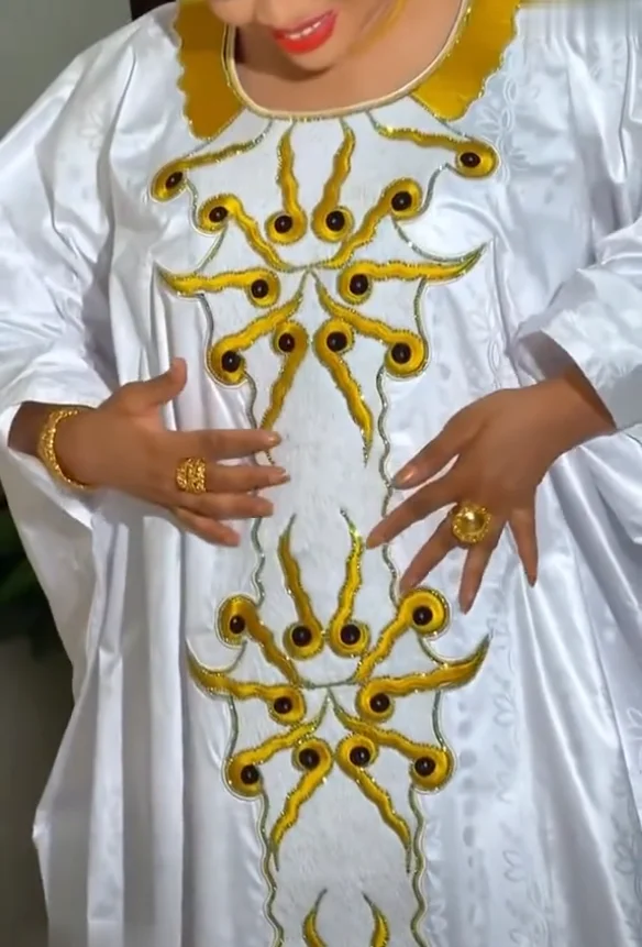 Traje Tradicional Nigeriano H&D para Mujer, Vestidos Bordados Turcos, Vestidos de Iglesia en Oferta, Vestidos Africanos para Mujer