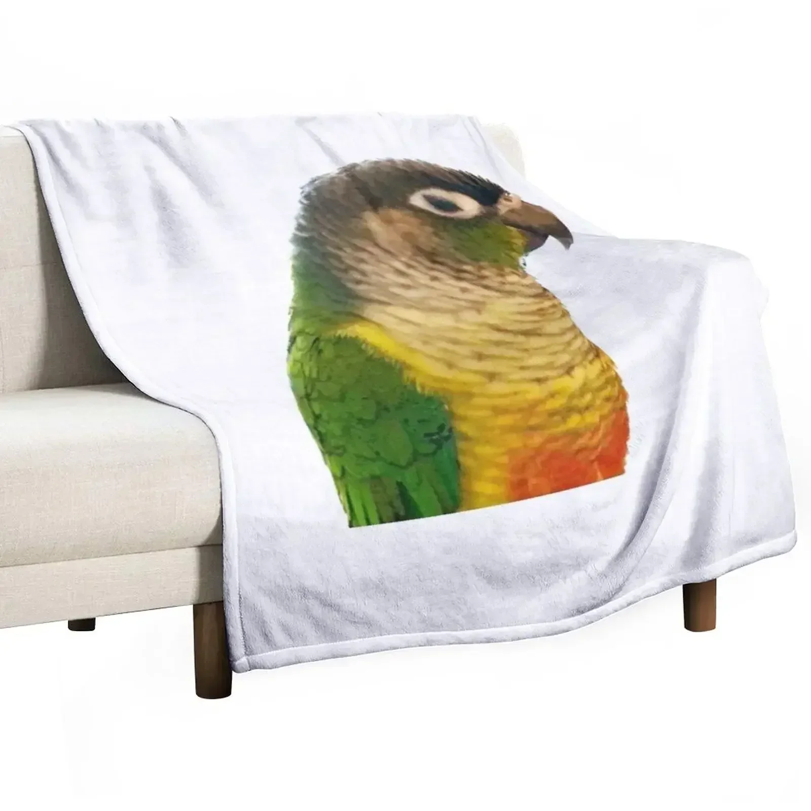 Green Cheek Conure Throw Blanket Stuffeds Thin sofa bed Blankets