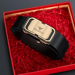 Men's casual pants belt, fashionable automatic buckle belt, simple and personalized waist belt