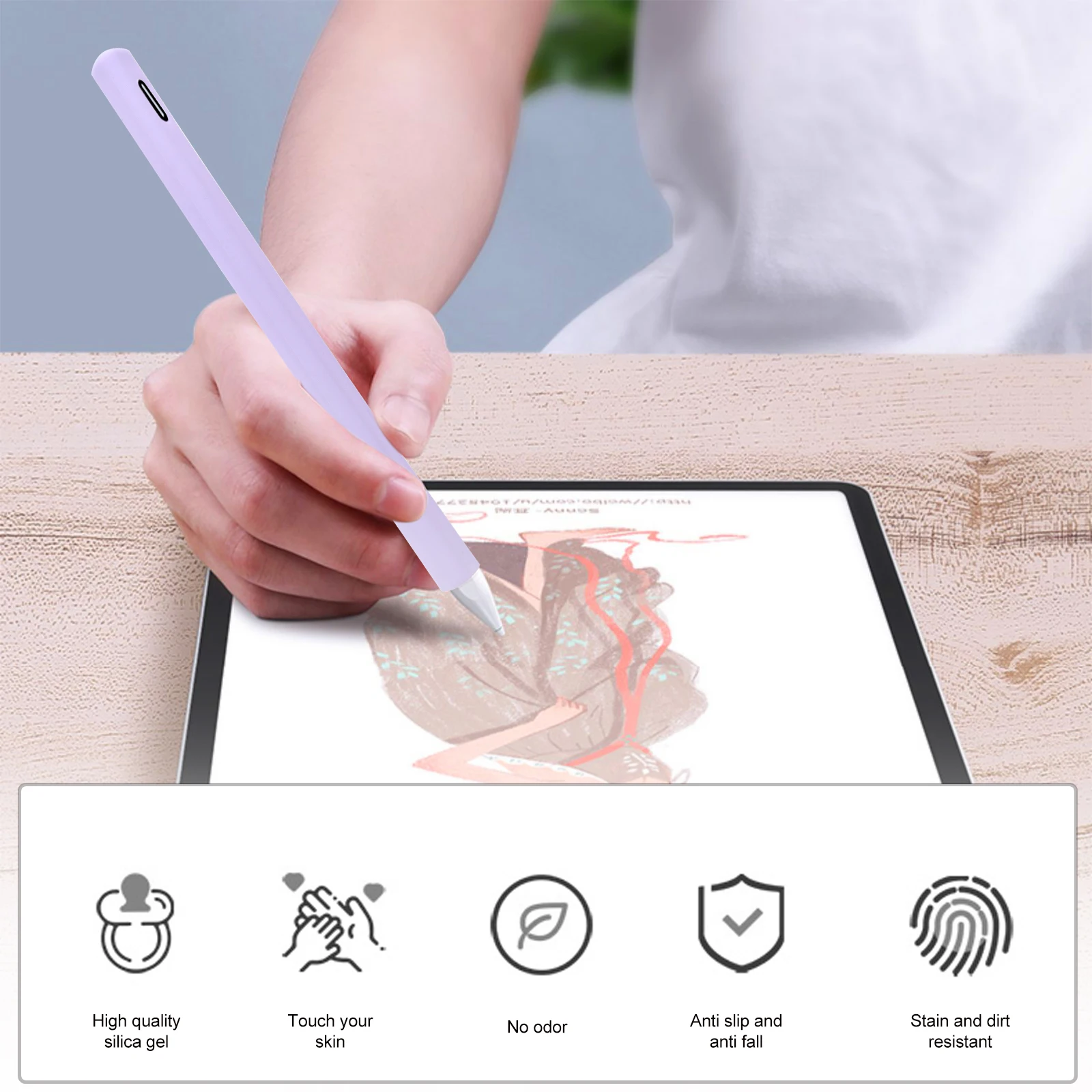 

1pc Silicone Stylus Pen Cover Shockproof Anti-Drop Nib Protective Sleeve Compatible With Apple Pencil 2 Gift For Friends Family
