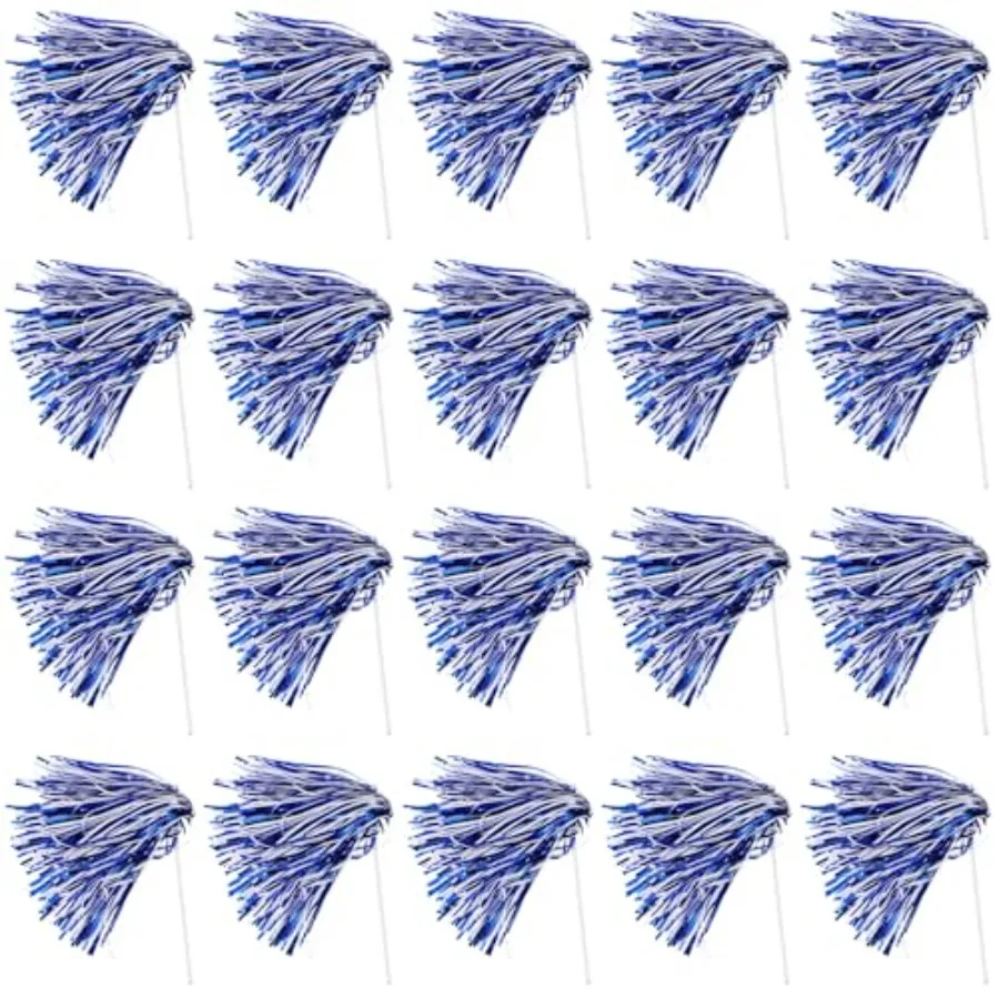 

120 Pcs School Spirit Shakers Bulk, Pom Poms for Adults Sports Team Party Dance Football Basketball Volleyball Homecoming Fan C