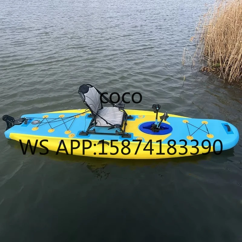 1 Person Inflatable Pedal Kayak, SUP Fishing & Rowing Dual-Function Boat for Outdoor Water Sports